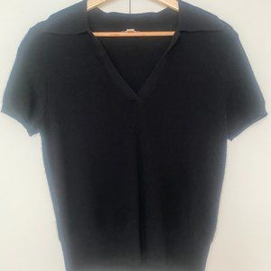 Cashmere short sleeve sweater